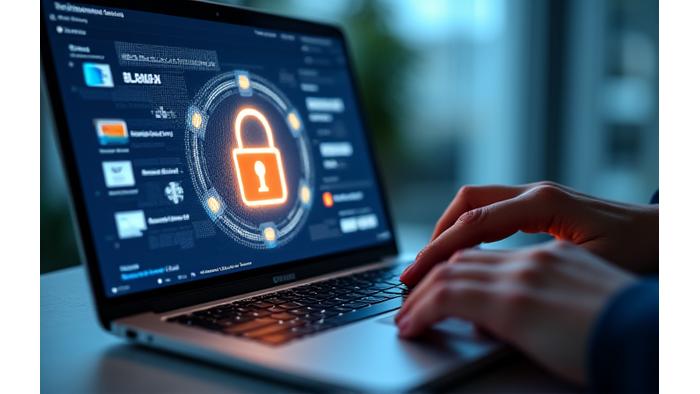 Laptop wyświetlający stronę płatności online z różnymi ikonami metod płatności, symbolizujący bezpieczeństwo transakcji.